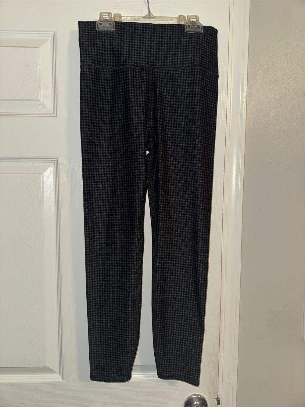 Vuori Black Micro-Check Leggings